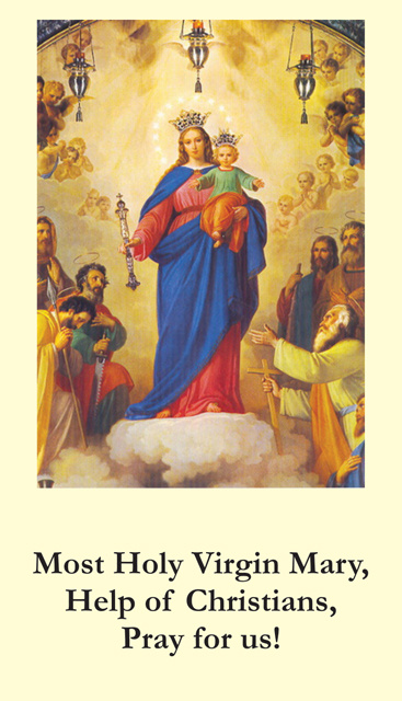 Mary Help of Christians Prayer Card